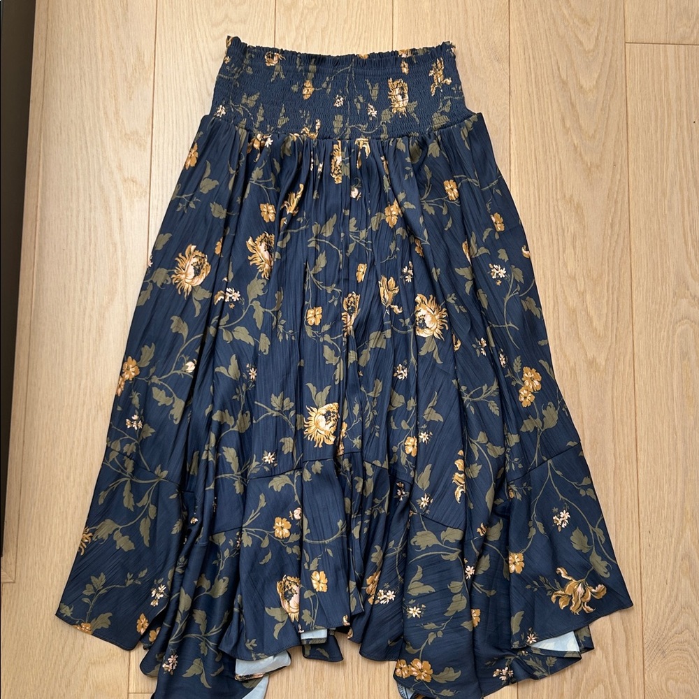 NWT - Anthropology midi skirt with smocked waistband.